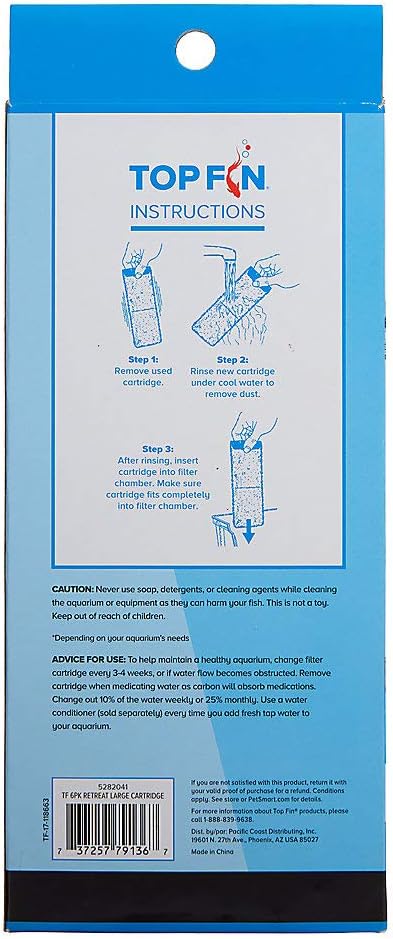 Top Fin filters Retreat Large, RF-L 6-Count